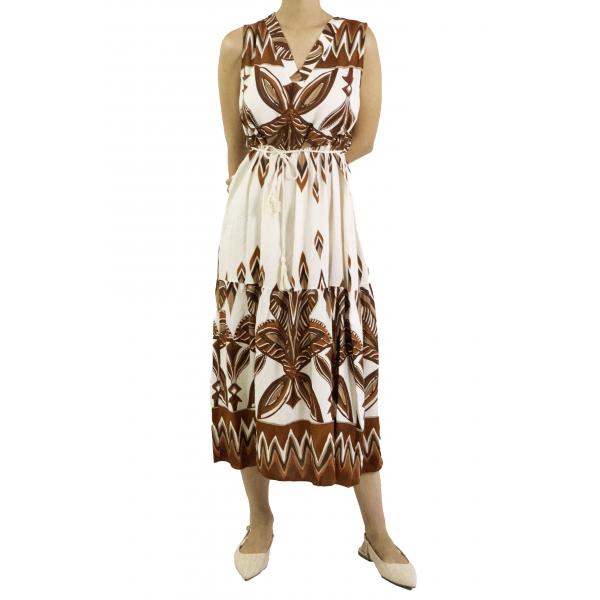 Vestito fantasia lungo scollo a V